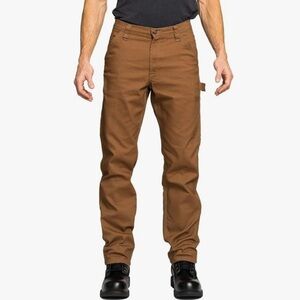 BLUE MOUNTAIN Men's Cargo Pants 42x30 Camel Utility Work Pants Canvas Trousers